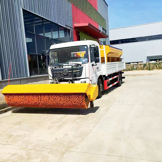 車載小型融雪劑撒布機(jī)滾刷式掃雪機(jī)