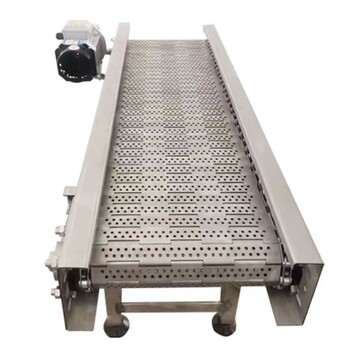 不锈钢链板输送机食品物流分拣输送设备链板输送带重型链板输送机