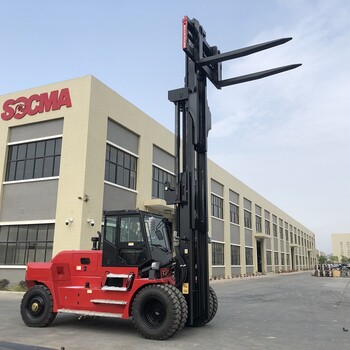 支撐梁作業工地16噸叉車重型16噸三級門架叉車