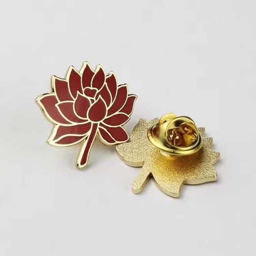 紅白藍(lán)蓮花徽章佛教異形徽章廠家量大價(jià)優(yōu)