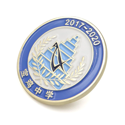 淺金校徽定制深圳學(xué)?；照聫S家烤漆工藝