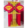 江蘇揚州路燈桿裝飾燈1.2m2米中國夢扇形中國結路燈紅燈籠掛件