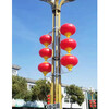 江蘇淮安亞克力中國結燈籠1.5m路燈桿裝飾燈三連串紅燈籠