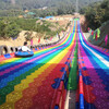 亲子乐园人气火爆的彩虹组合滑梯款式多样七彩旱滑大型游艺设施