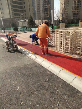天津北辰区陶瓷颗粒路面施工路面彩色沥青改色抗色衰通车快速
