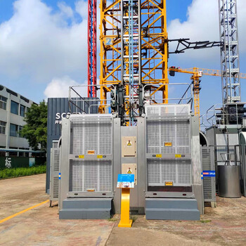 鴻達(dá)鐵力士施工電梯SC200/200施工升降機(jī)雙籠2噸建筑電梯吊籠