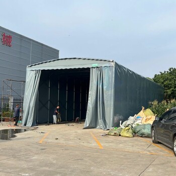 惠济市定做大号型电动雨棚移动收缩蓬落地款帐篷