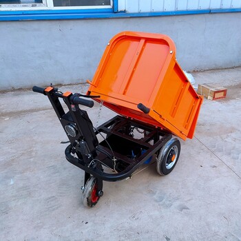 電動(dòng)手推車建筑工地小推車搬運(yùn)農(nóng)用灰斗電動(dòng)三輪車三開門平板車