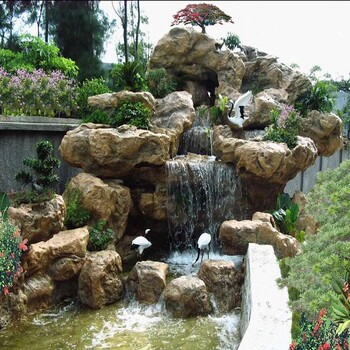 朝陽水泥假山_朝陽千層石假山公園修建_朝陽水泥假山廠家