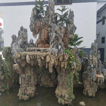 焦作假山設計_焦作人造塑石假山_焦作別墅千層石假山廠(chǎng)家