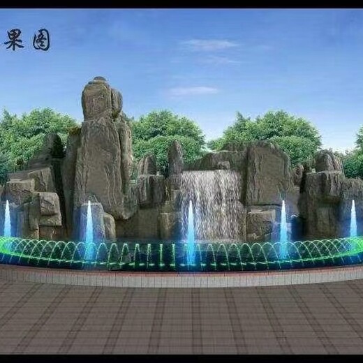 河西廣場(chǎng)千層石噴泉造景_河西家庭假山設(shè)計(jì)施工