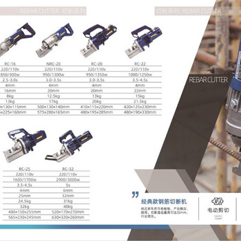 福建廈門便攜電動鋼筋剪供應(yīng)手持鋼筋彎曲機多少錢一臺