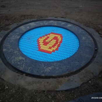 戶外地蹦床游樂設(shè)備圓形彈跳蹦蹦床兒童公園景區(qū)游樂場(chǎng)埋地彈簧床