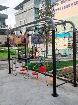 户外儿童游乐设备幼儿园景区小区攀爬网大型组合滑梯木质廊桥廊架