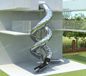 大型商場高空滑梯不銹鋼滑道兒童室內(nèi)爬網(wǎng)非標(biāo)不銹鋼滑梯