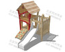 小型木屋滑梯幼儿园实木滑梯小区户外组合滑梯儿童不锈钢滑梯