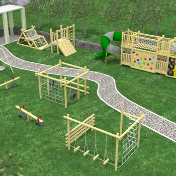 儿童木质攀爬架幼儿园组合滑梯小区传声筒公园不锈钢滑梯