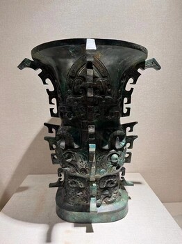 西安銅何尊/青銅樽工藝擺件38公分規(guī)格原大仿古銅尊銷售