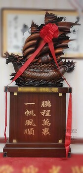 西安仿古龍船，龍年搬遷新居擺件，帆船順風(fēng)吉祥工藝品批發(fā)