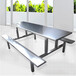 广州员工食堂餐桌椅不锈钢材质制成使用寿命更长