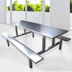 广州学校食堂餐桌椅不锈钢材质不易生锈使用寿命长