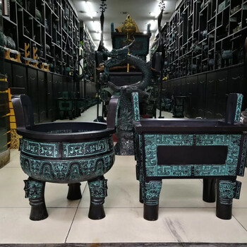 國(guó)朝禮品，走向鼎盛銅鼎擺件，西安開業(yè)紀(jì)念禮品鼎，校慶方鼎擺件
