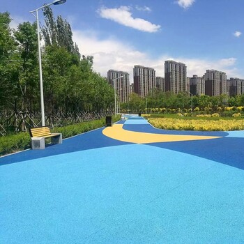 梅州彩色透水混凝土路面建设,海绵城市透水地坪材料施工