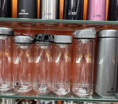 希诺水晶玻璃办公杯带茶西安希诺单层玻璃茶杯批发