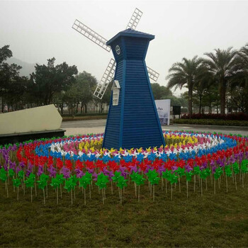 風(fēng)車展插地七彩風(fēng)車節(jié)荷蘭風(fēng)車油紙傘展覽