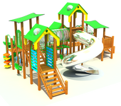 佛山户外游乐设施儿童滑梯木质特色多功能组合滑梯木制生产厂家