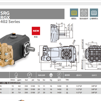 SRG30.35意大利AR高压泵三柱塞外轴艾热高压泵代理