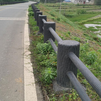 黑河仿古景觀水泥仿木護欄魚塘景區護欄仿樹皮欄桿河道仿竹柵欄