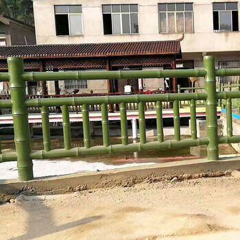 黑河仿古景觀水泥仿木護欄魚塘景區護欄仿樹皮欄桿河道仿竹柵欄
