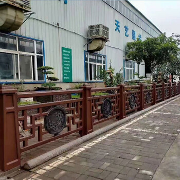 齊齊哈爾水泥仿木護欄樹藤混凝土預制欄桿池塘景區河道圍欄扶手