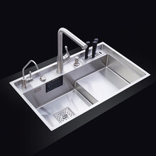 诺帝玛NU528台阶款厨房手工水槽304不锈钢水槽可配多款龙头