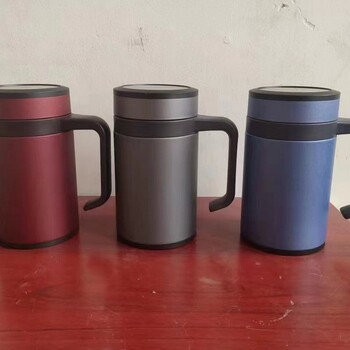 西安手柄保溫杯希諾萬(wàn)象品牌辦公杯316不銹鋼杯做字留念品