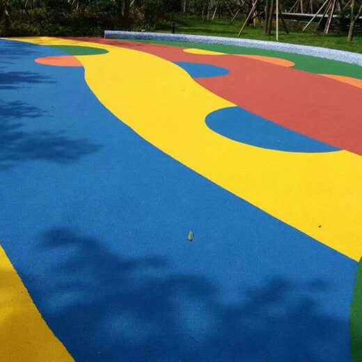 湖北武汉艺术透水地坪美观防滑颜色鲜艳彩色路面材料厂家