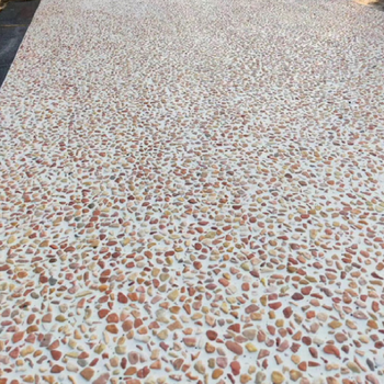 上海嘉定透水膠粘石路面石子園林景觀水洗石地坪