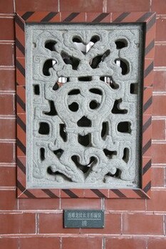 石雕窗花鏤空浮雕石窗