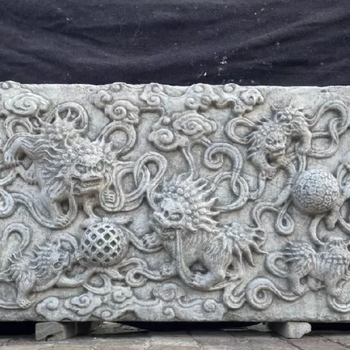 惠安杰源石雕園林擺件獅子滾繡球