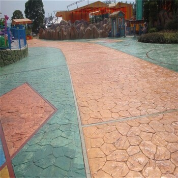 上海公园大理石混凝土印花路面C30艺术混凝土地坪施工