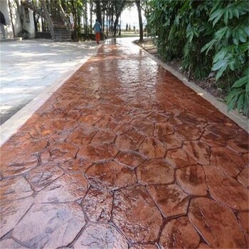 浙江庭院灰色壓花地坪脫模劑彩色水泥壓模模具借用