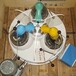 实验室三头研磨机玛瑙料钵研磨设备XPM120*3三头研磨机