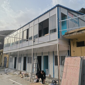 忻州工地宿舍彩钢房搭建定襄岩棉活动板房