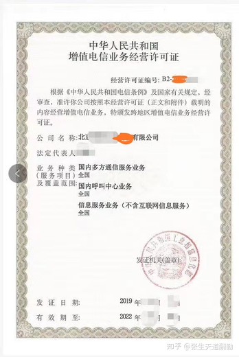 上海区域办理呼叫中心业务许可证年检