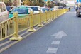 兰州市政道路隔离栏黄金色莲花护栏京式护栏市政交通防撞栏