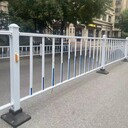 陜西市政道路護(hù)欄噴塑金屬隔離欄人車分流欄桿