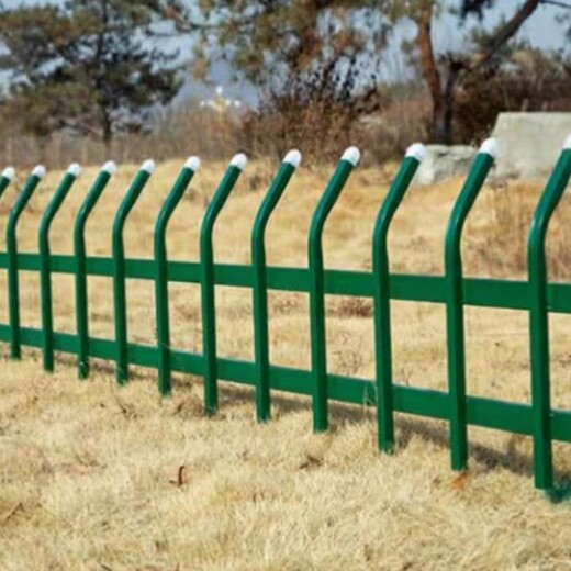 东阳锌钢草坪围栏栅栏U型折弯焊接护栏花坛绿化带篱笆铁艺栏杆
