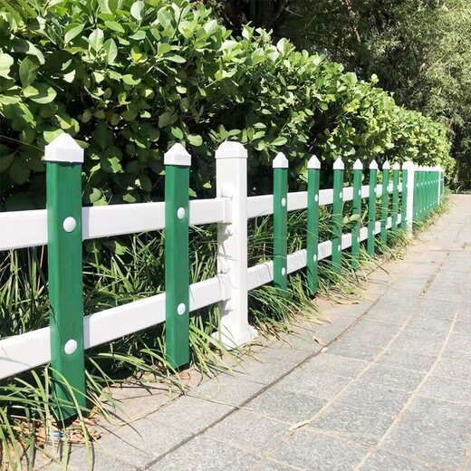 浙江金華市pvc社區(qū)變壓器欄桿、學(xué)校工廠庭院草坪花園防護欄