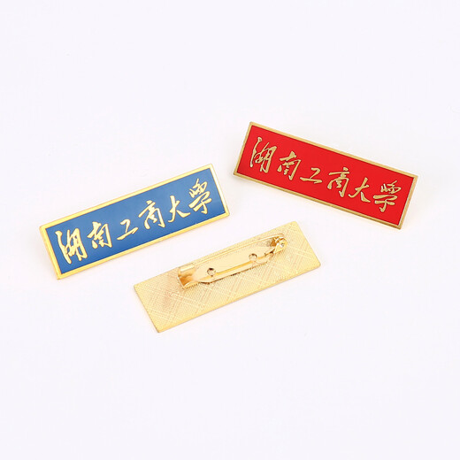 哪里定制學(xué)校胸牌，長(zhǎng)形校徽胸章定制